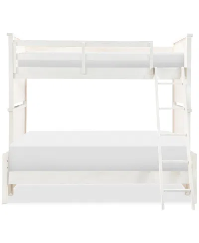 Macy's Kitt Twin Over Full Bunk Bed In White