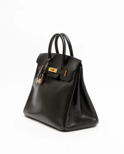 Pre-owned Hermes Hermès Box Haut A Courroies 32 (hac) Bag In Black