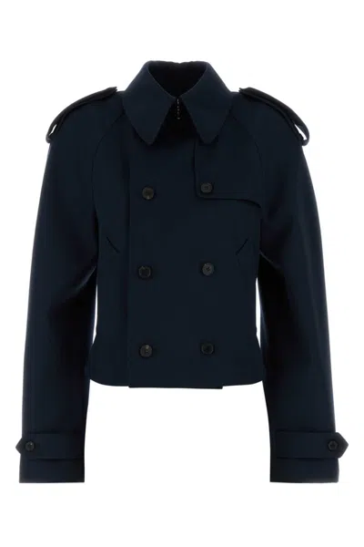 Alexander Mcqueen Alexander Mc Queen Short Double Breasted Navy Blue Jacket