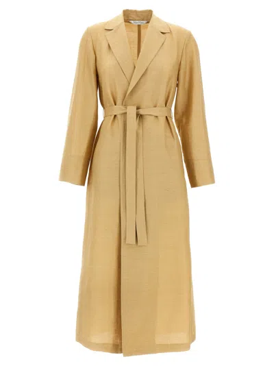 Max Mara Long Coat Cinched At Waist