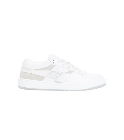 Givenchy G Move Low Top Leather Sneakers In White