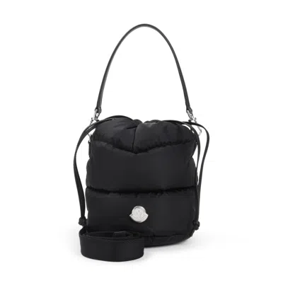 Moncler Caradoc Fabric Bucket Bag With Adjustable Strap In Black