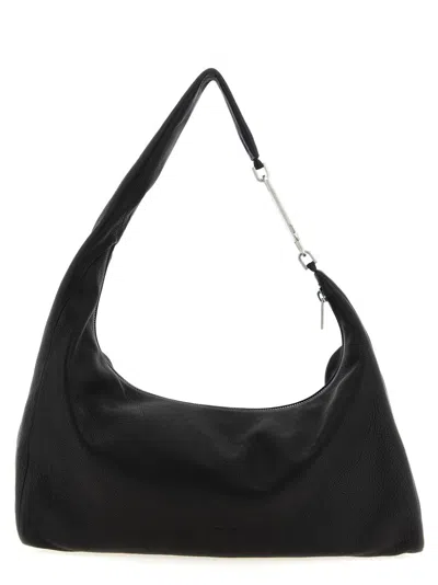 Rick Owens Shoulder Bag With Metal Hardware And Textured Finish In Black