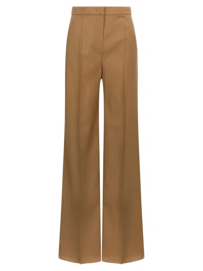 Max Mara Dark Brown Wide Leg Pant In Brown