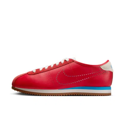Nike Cortez Decon Suede-trimmed Perforated Leather Sneakers In Pink