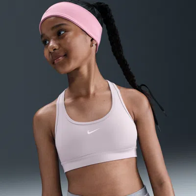 Nike Women's Swoosh Girls' Sports Bra In Pink