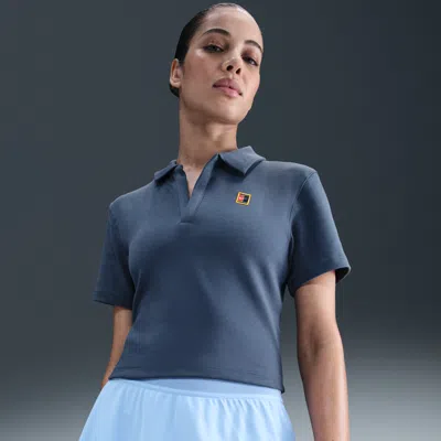 Nike Women's Court Heritage Short-sleeve Cropped Tennis Polo