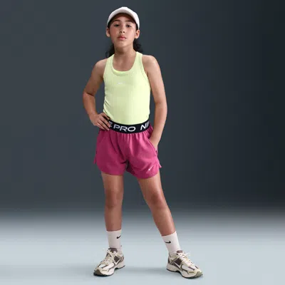 Nike Pro Fleece Big Kids' (girls') Dri-fit Shorts In Green