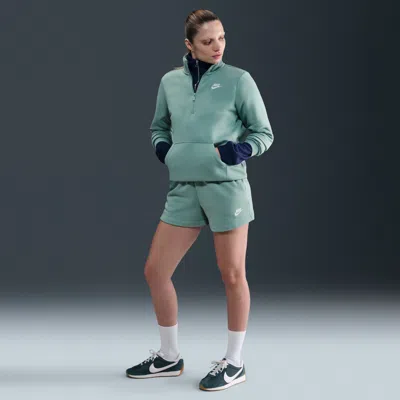 Nike Women's  Sportswear Club Fleece Mid-rise Shorts In Gray