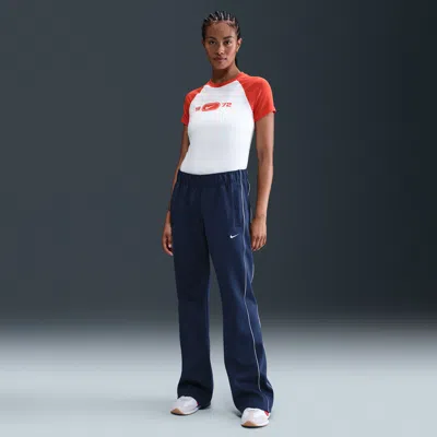 Nike Women's  Sportswear Windrunner Mid-rise Slim Knit Pants In Blue