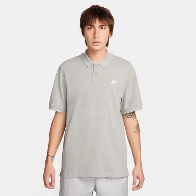 Nike Men's Club Short-sleeve Polo In Gray