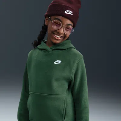 Nike Sportswear Club Fleece Big Kids' Pullover Hoodie In Green