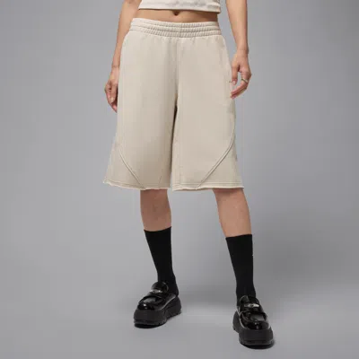 Jordan Women's  Flight Fleece French Terry Big Shorts In Neutral