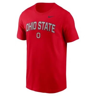 Nike Scarlet Ohio State Buckeyes Primetime Arch Stack T-shirt In Red