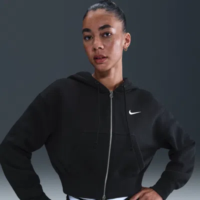 Nike Women's  Sportswear Phoenix Fleece Loose Full-zip Cropped Hoodie