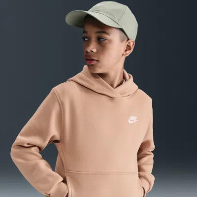 Nike Big Kids Sportswear Club Fleece Pullover Hoodie In Neutral