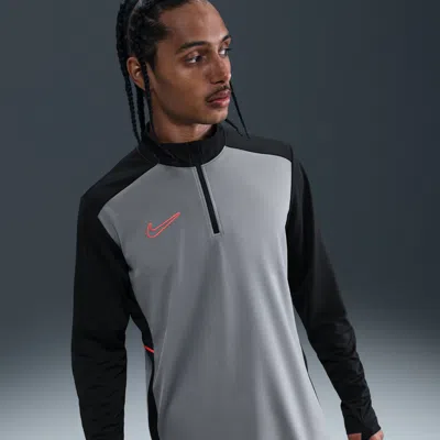 Nike Men's Academy Dri-fit Soccer Drill Top In Gray