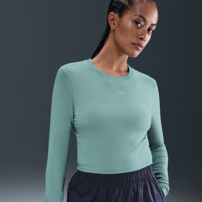 Nike Women's  Sportswear Chill Knit Slim Long-sleeve Cropped Top
