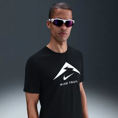 Nike Men's Dri-fit Trail Running T-shirt In Black