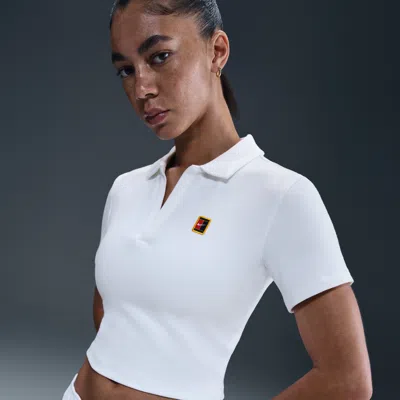 Nike Women's Court Heritage Short-sleeve Cropped Tennis Polo