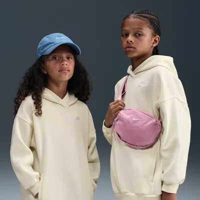 Nike Sportswear Club Fleece Big Kids' Oversized Pullover Hoodie In White