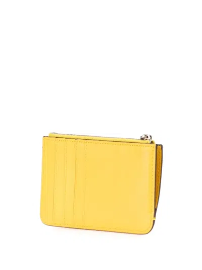 Pre-owned Fendi 2010-2025 Zucca Embossed Leather Coin Pouch