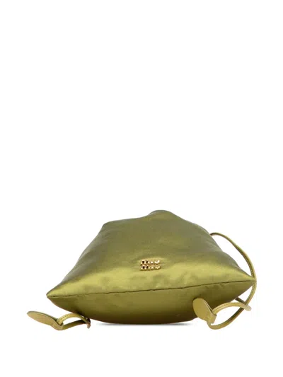 Pre-owned Miu Miu 2010-2025 Satin Duchesse Drawstring Pouch