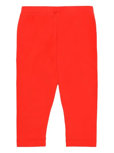 Moschino Logo-print Leggings In Red
