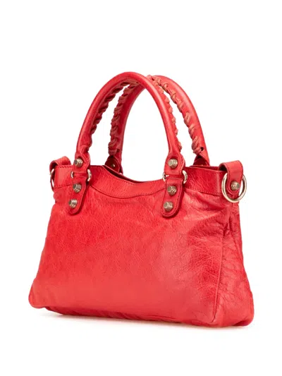 Pre-owned Balenciaga 2005-2025 Lambskin Motocross Classic First Giant 12 Satchel