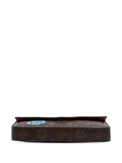Pre-owned Louis Vuitton 2016 Monogram World Tour Pochette Felicie Crossbody Bag