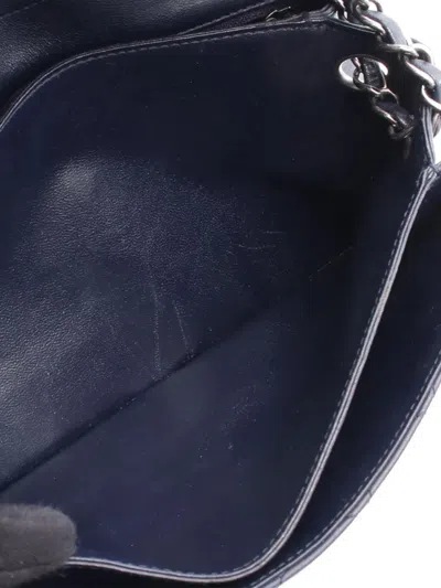 Pre-owned Chanel 2015-2016 Cc Quilted Lambskin Pushlock Single Flap Shoulder Bag