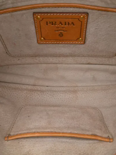 Pre-owned Prada 2000-2024 Canvas Canapa Righe Shoulder Bag