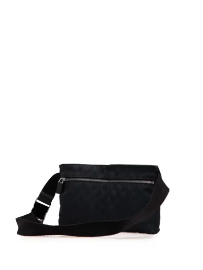 Pre-owned Gucci 2000-2015 Gg Canvas Double Pocket Belt Bag
