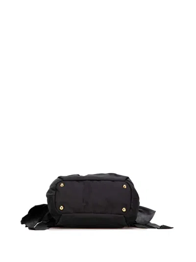 Pre-owned Prada 2010-2025 Tessuto Logo Bow Satchel