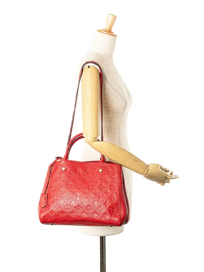Pre-owned Louis Vuitton 2014 Monogram Empreinte Montaigne Mm Satchel