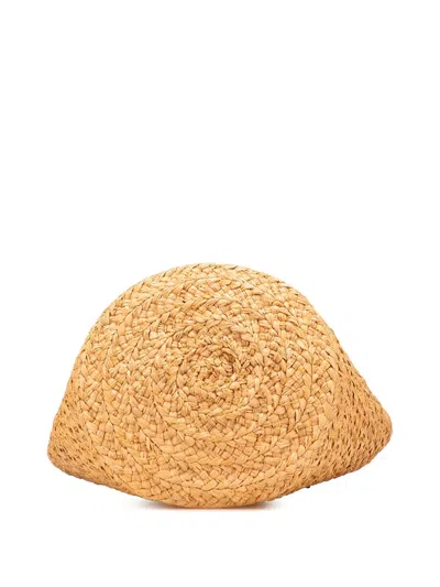 Pre-owned Saint Laurent 2020 Small Raffia Panier Tote Bag