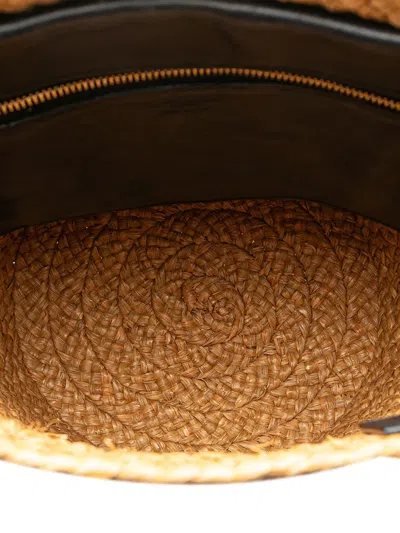 Pre-owned Saint Laurent 2020 Small Raffia Panier Tote Bag