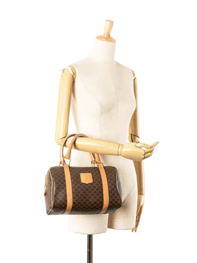 Pre-owned Celine 2014 Macadam Coated Canvas Boston Bag