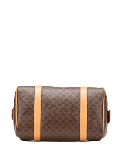 Pre-owned Celine 2014 Macadam Coated Canvas Boston Bag