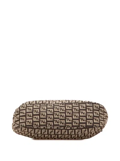Pre-owned Fendi 2000-2010 Zucchino Canvas Shoulder Bag