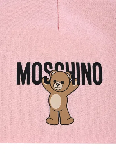 Moschino Bear-ear Beanie In Pink