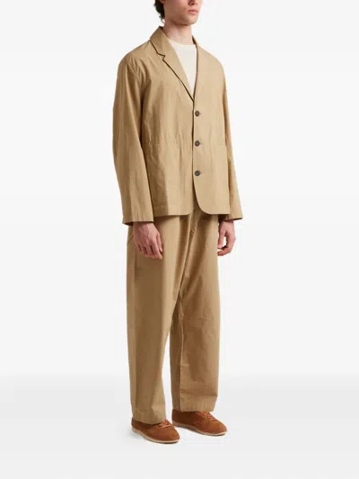 Studio Nicholson Three-button Patch-pocket Jacket In Nude