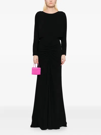 Amsale Dolman Dress In Black
