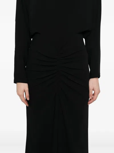 Amsale Dolman Dress In Black