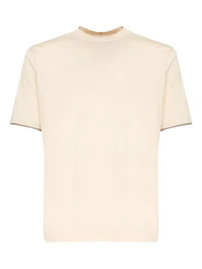 Giuliano Galiano Crew-neck Short-sleeve T-shirt In Neutral