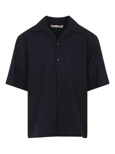 Marni Pocketed Short Sleeve Shirt With Spread Collar