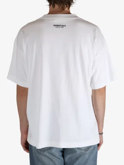 Essentials Gray Crewneck T-shirt In White