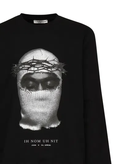 Ih Nom Uh Nit Crown Balaclava Print Sweatshirt In Black
