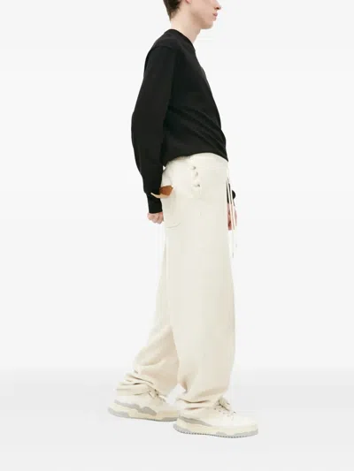 Miharayasuhiro Logo-patch Drawstring Track Pants In Neutral