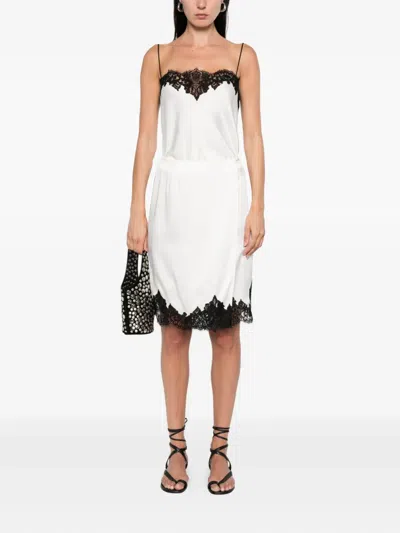Stella Mccartney Lace-trim Satin Midi Skirt